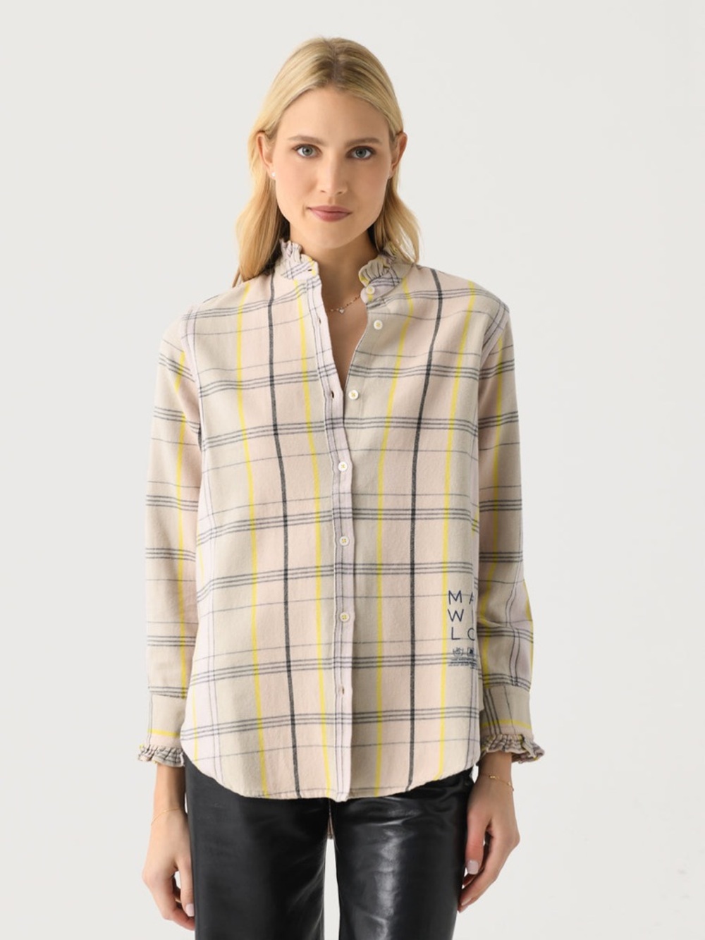 KERRI ROSENTHAL
Women's Mia Cabin Plaid Ruffle Shirt
